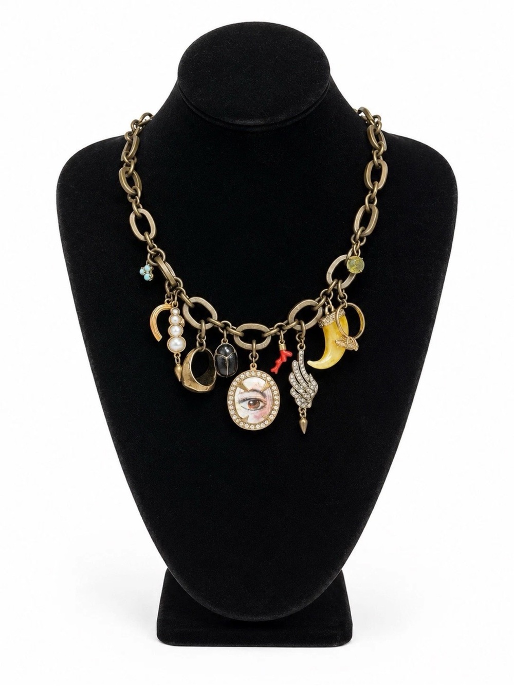 LK NW Lulu Frost Vintage Charm Necklace W/ Charms